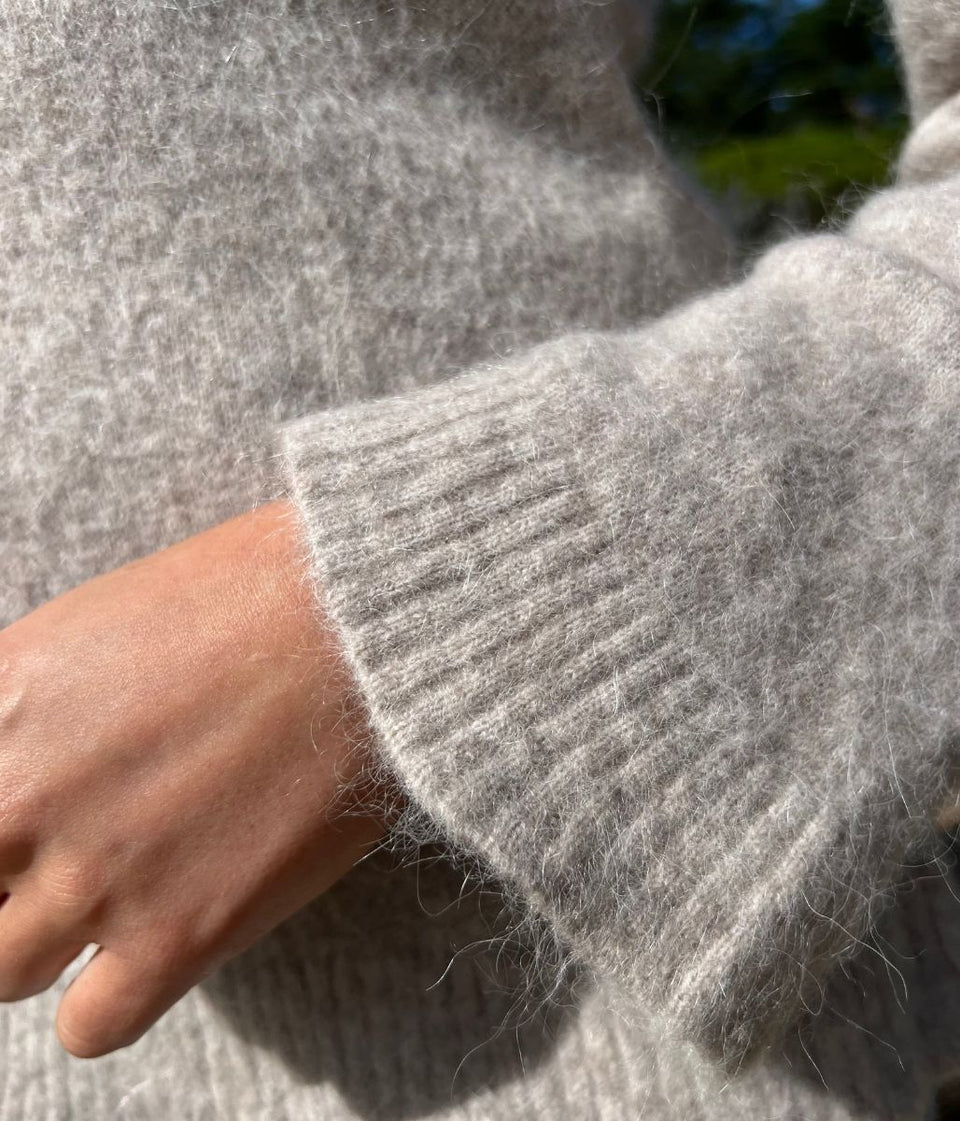 Stone Alpaca Blend Crew Neck Jumper