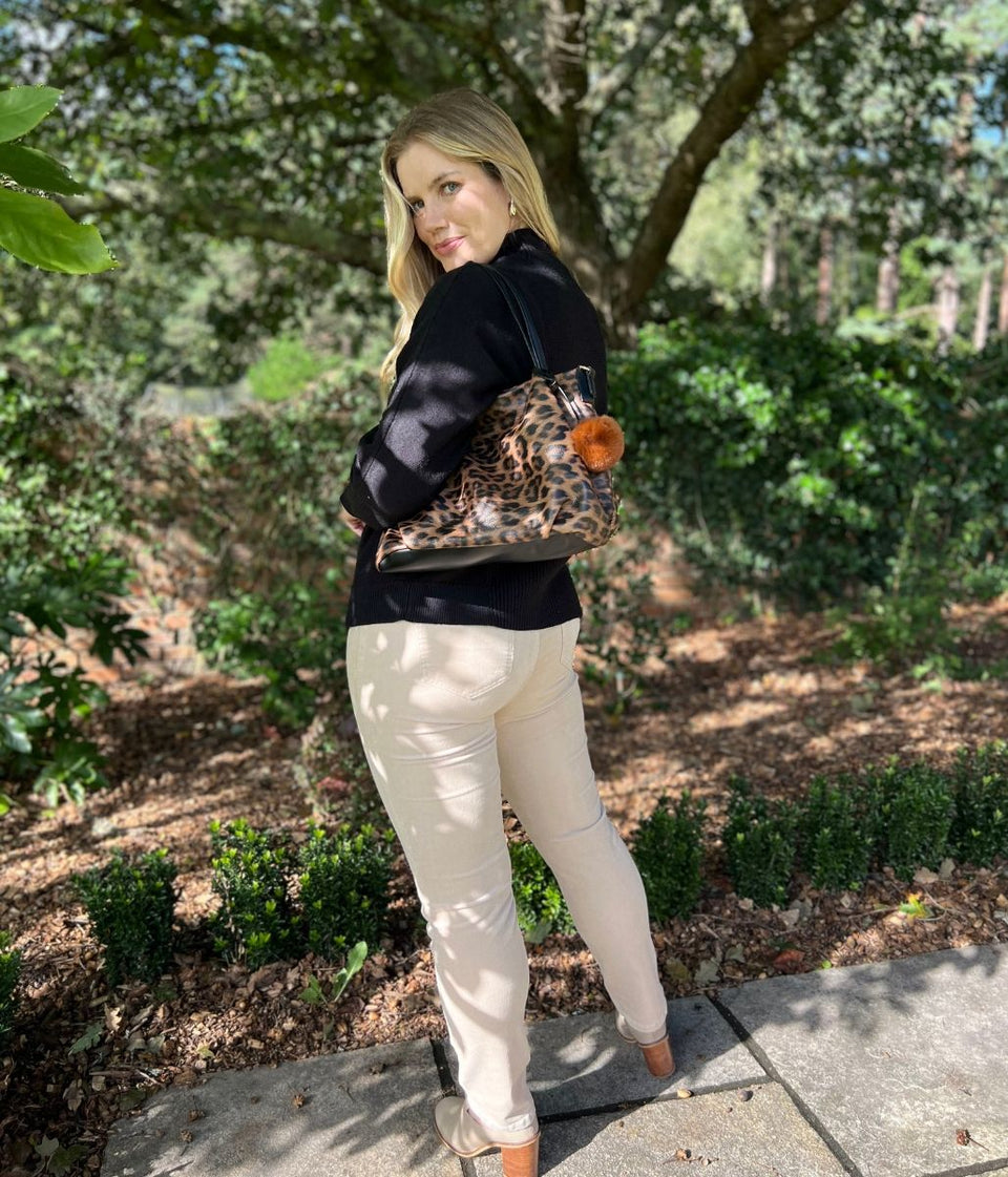 Black Turtle Neck Ribbed Batwing Jumper