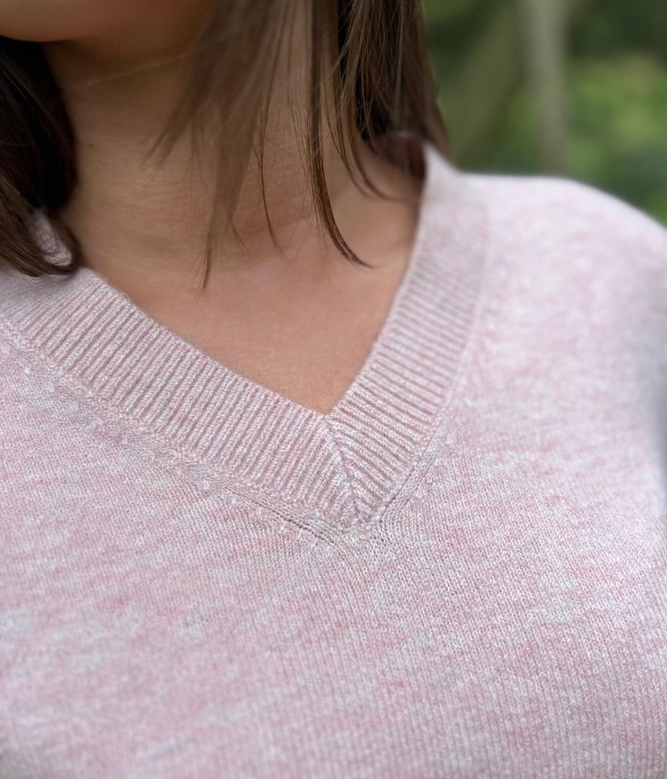 Light Pink Soft V Neck Jumper