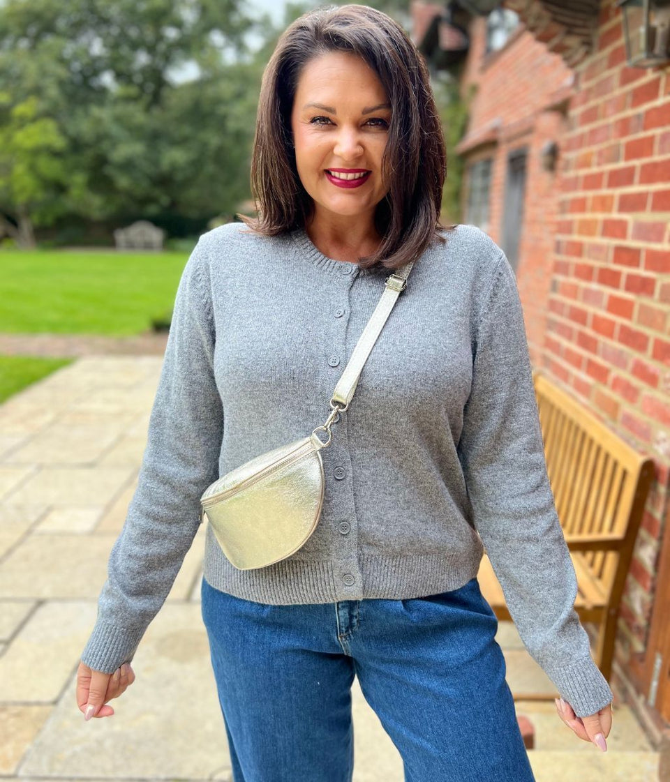 Grey Cody Wool Blend Cardigan