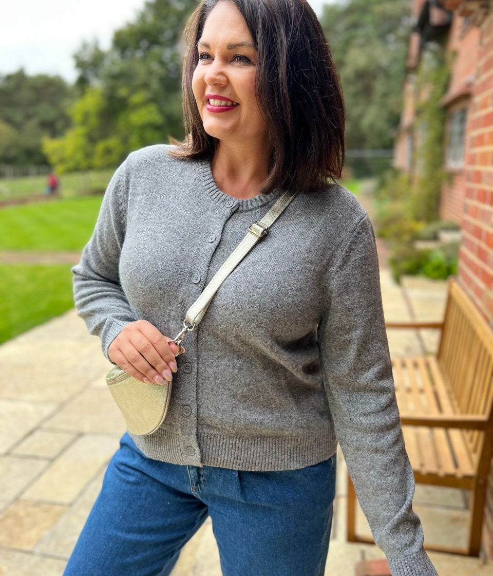 Grey Cody Wool Blend Cardigan