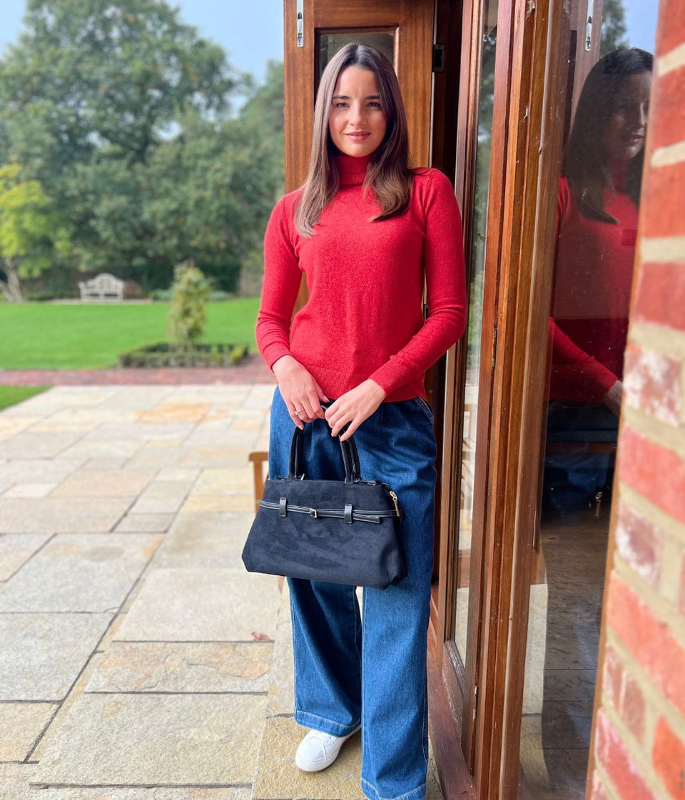 Red Polo Neck Jumper