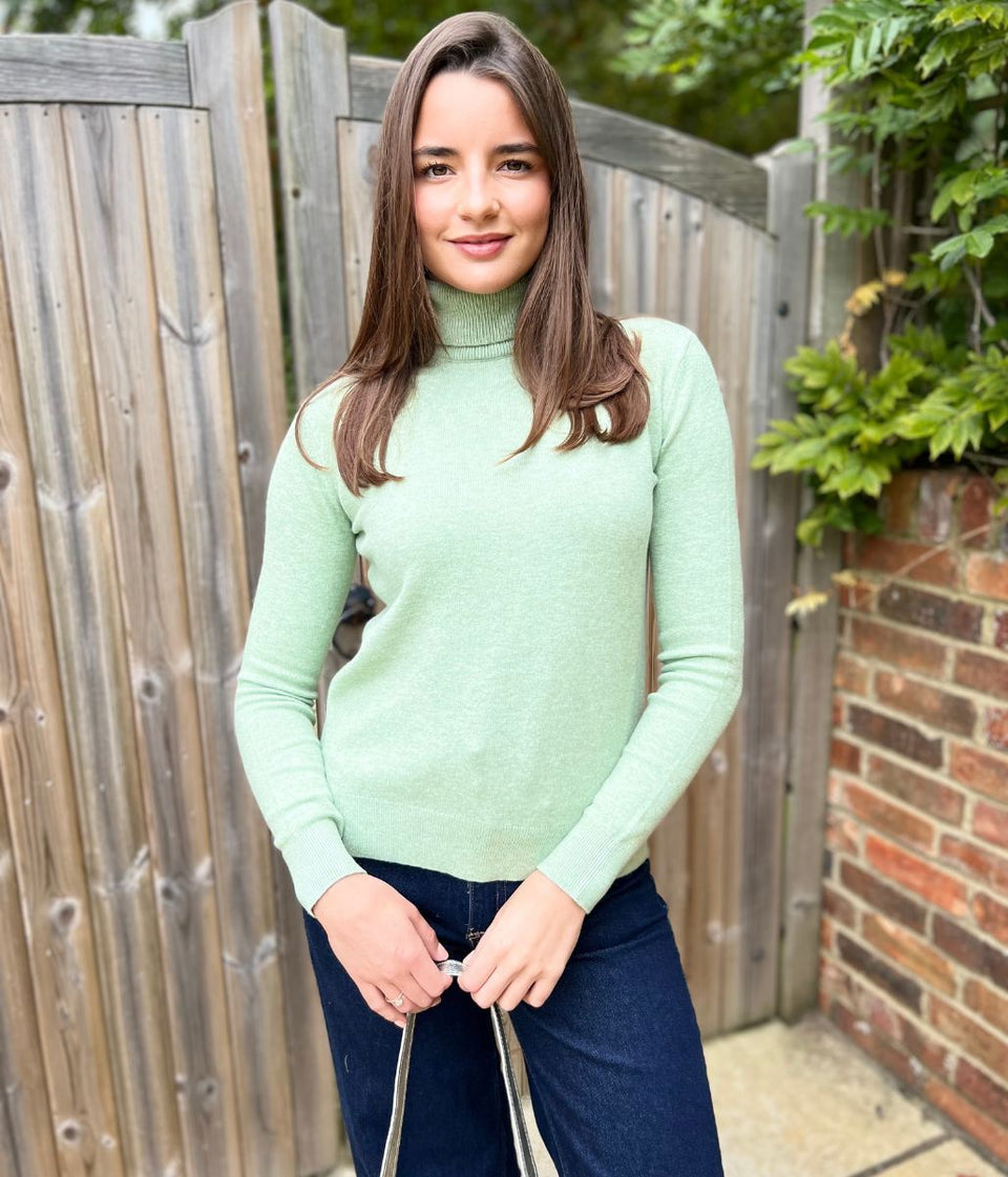 Green Polo Neck Jumper