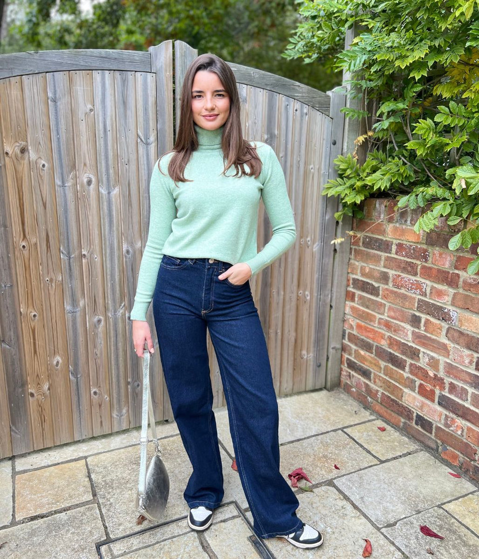 Green Polo Neck Jumper