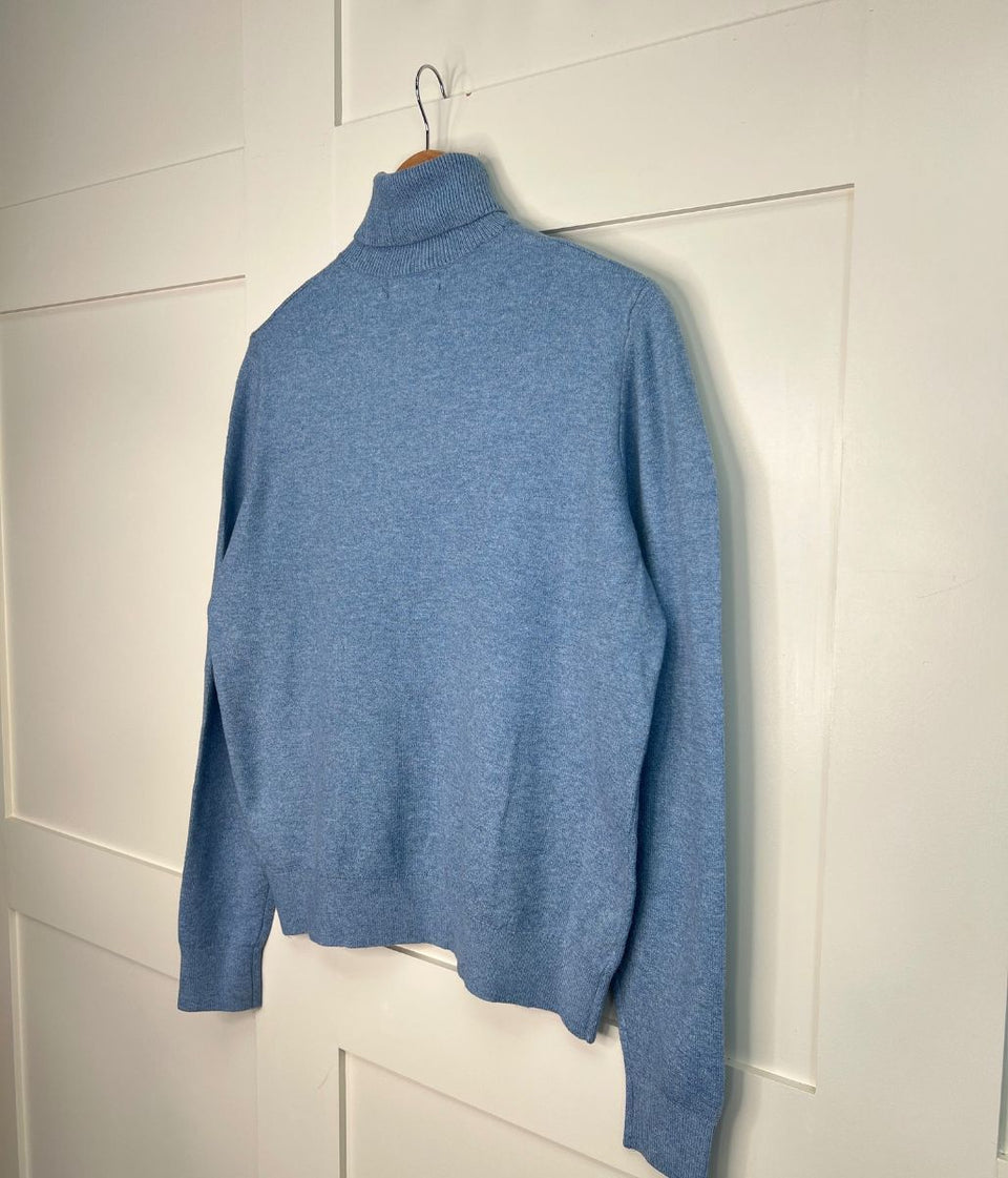 Blue Polo Neck Jumper