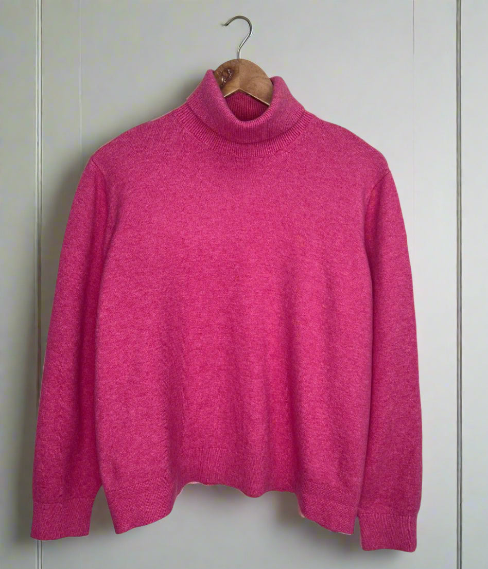 Pink Polo Neck Jumper