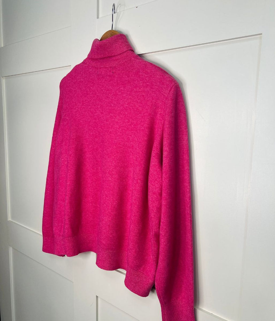 Pink Polo Neck Jumper