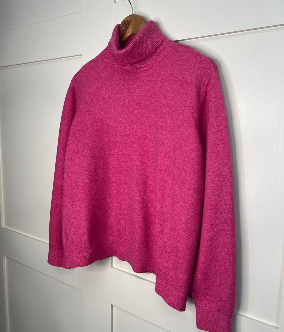 Pink Polo Neck Jumper