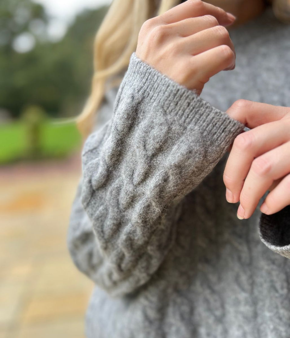 Grey Cable Twist Jumper