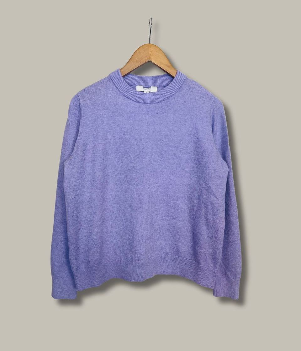 Lilac Air Yarn Crew Neck Jumper