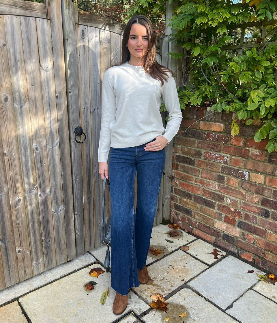 Natural Air Yarn Crew Neck Jumper