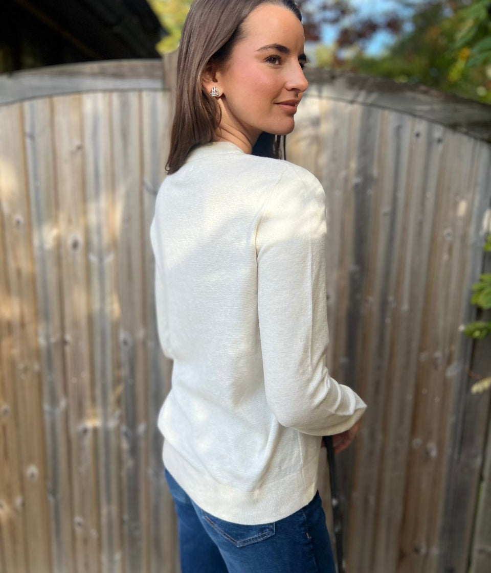 Natural Air Yarn Crew Neck Jumper