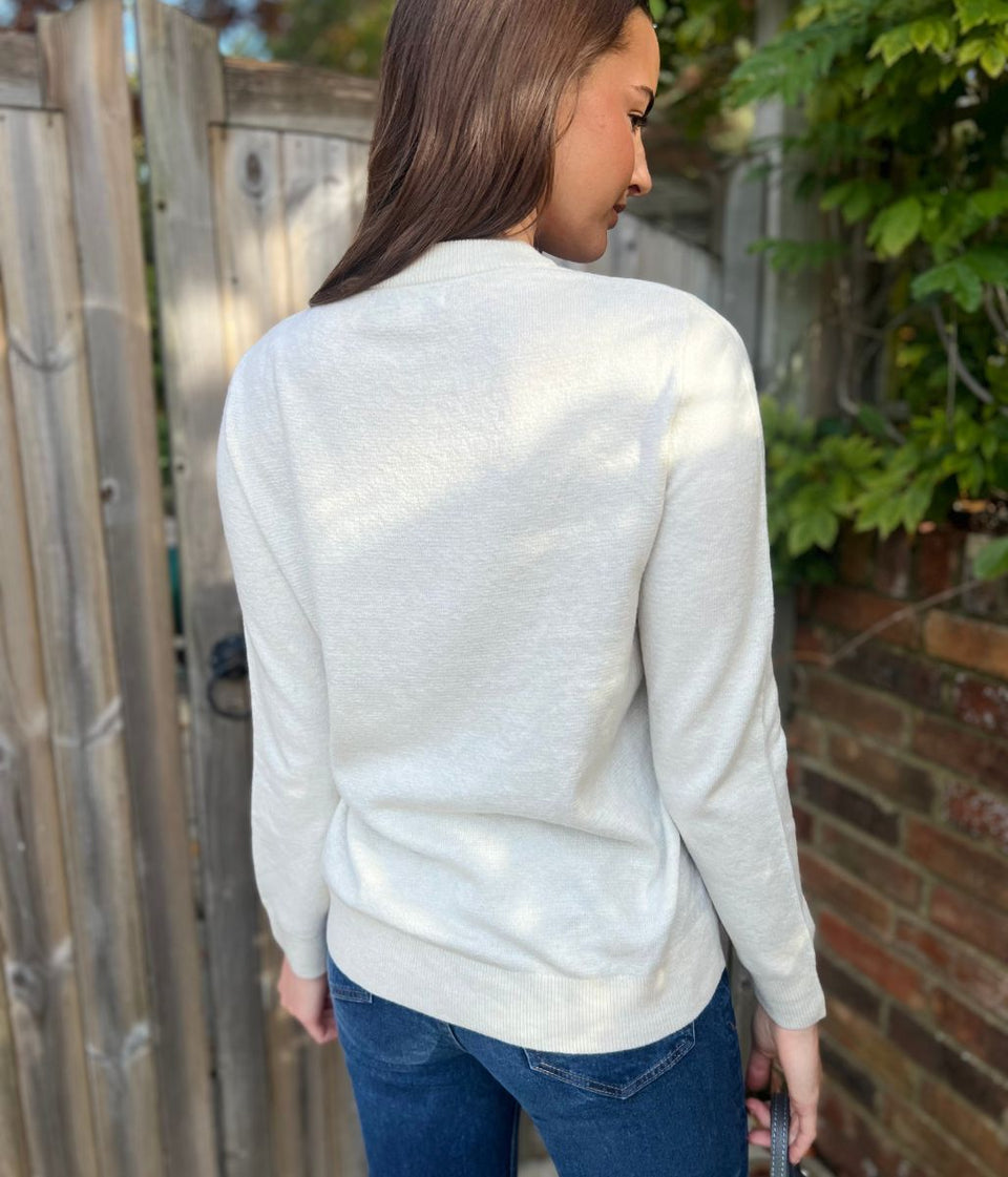Natural Air Yarn Crew Neck Jumper
