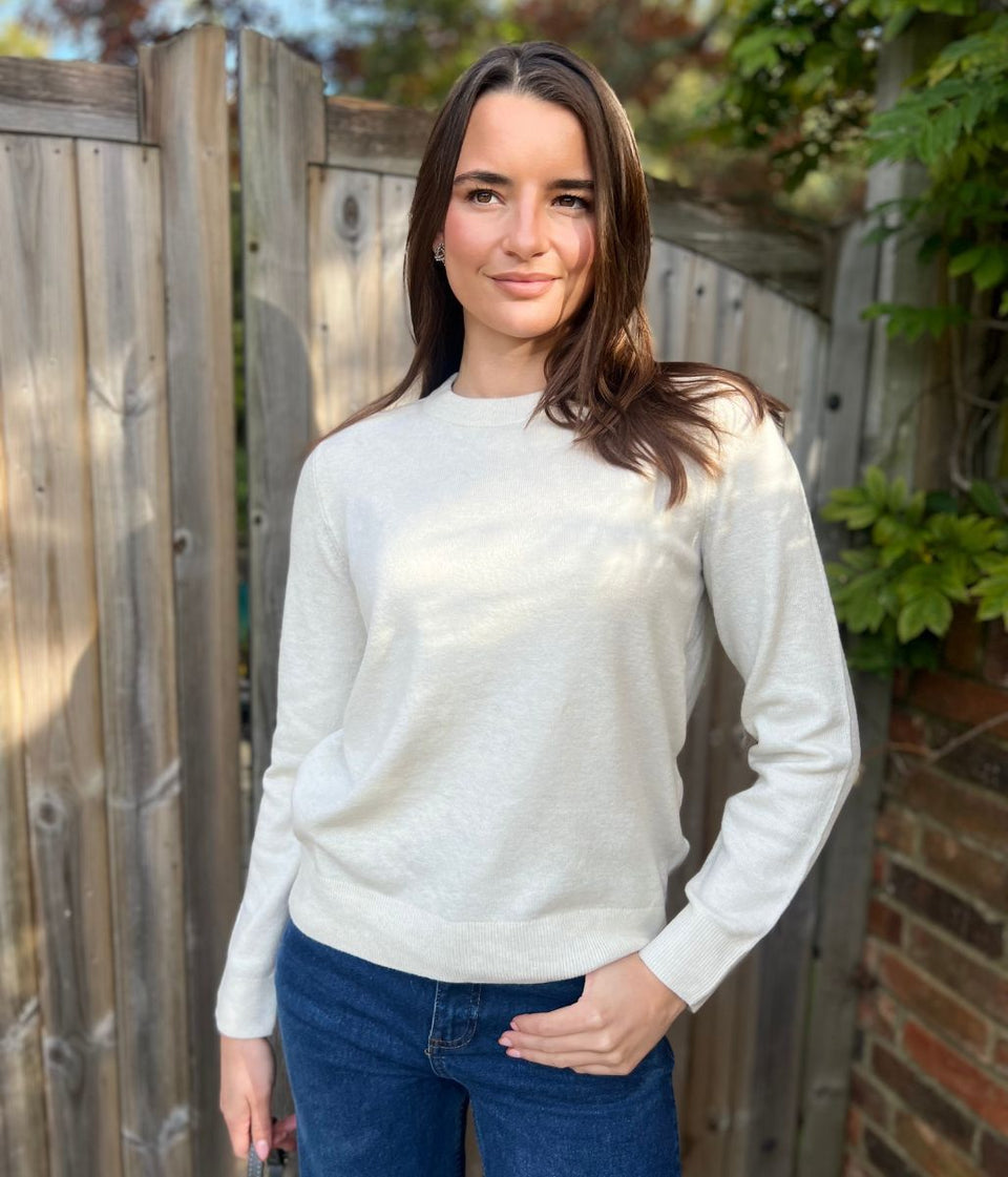 Natural Air Yarn Crew Neck Jumper
