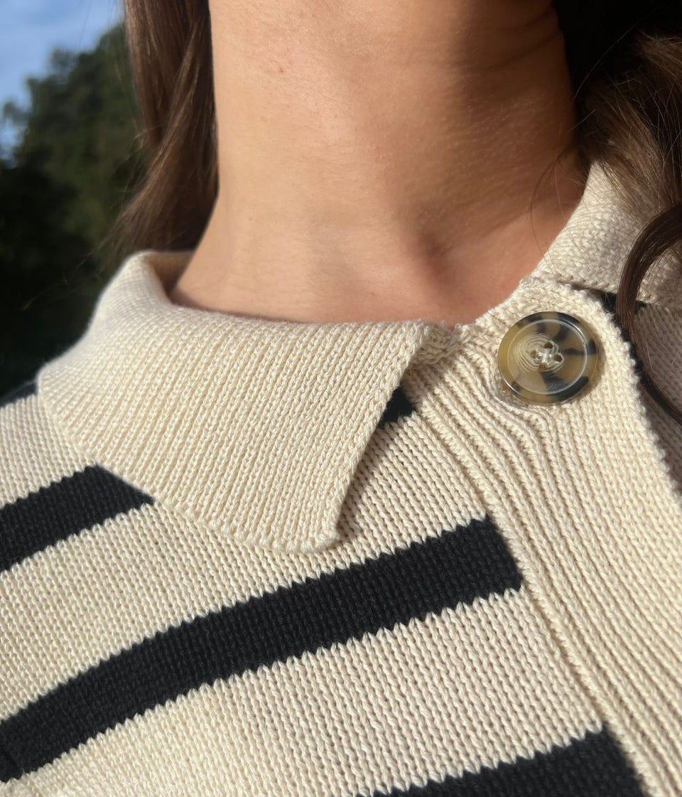 Brave Soul Striped Collared Cardigan