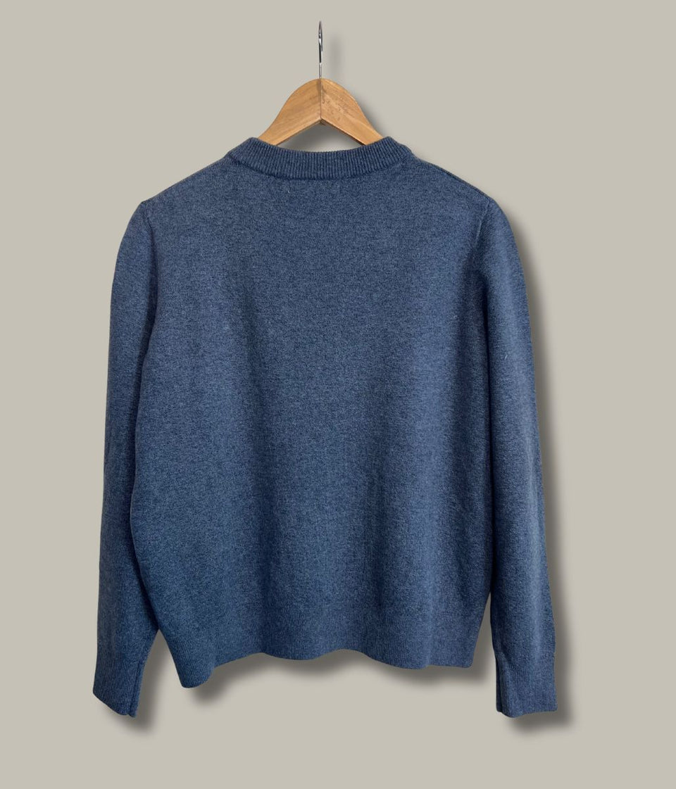 Denim Air Yarn Crew Neck Jumper