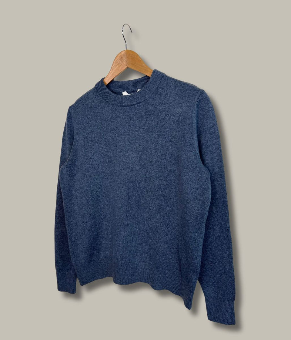Denim Air Yarn Crew Neck Jumper
