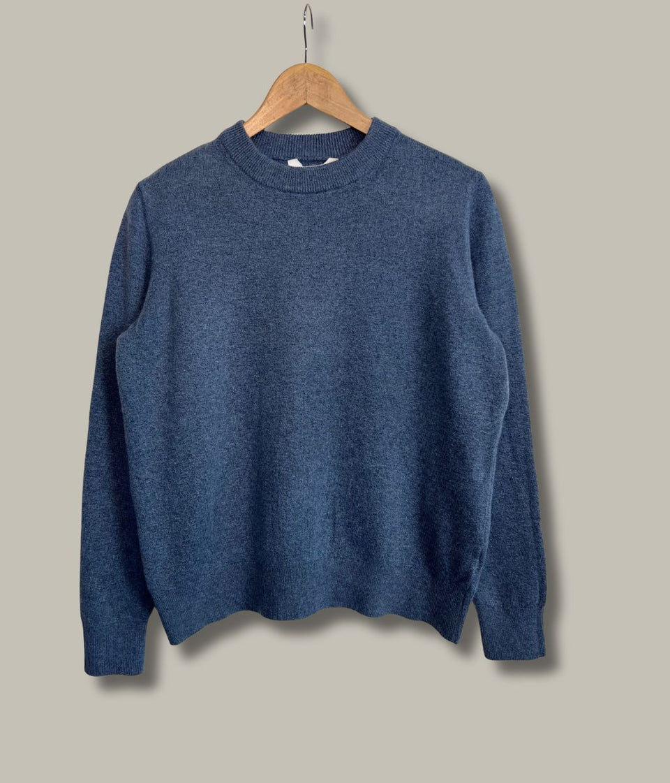 Denim Air Yarn Crew Neck Jumper