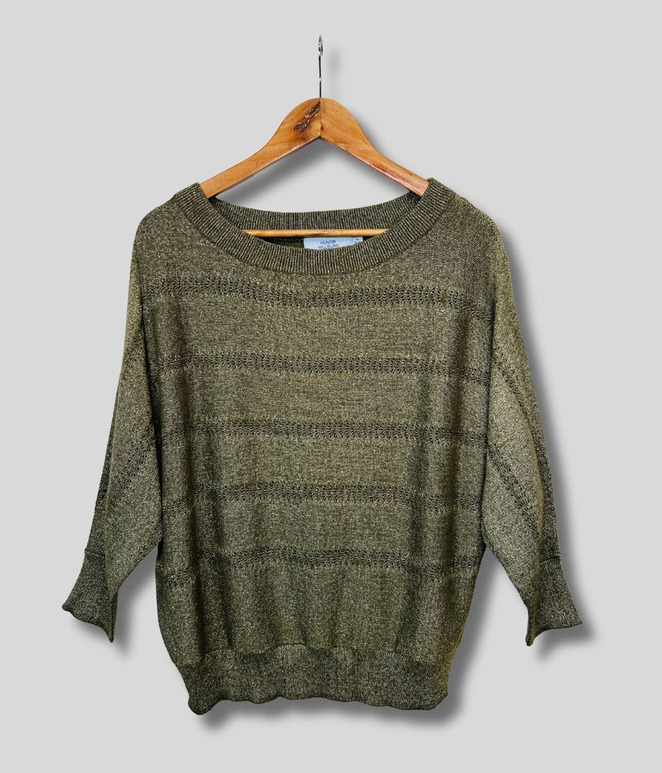 Gold Shimmer Batwing Jumper