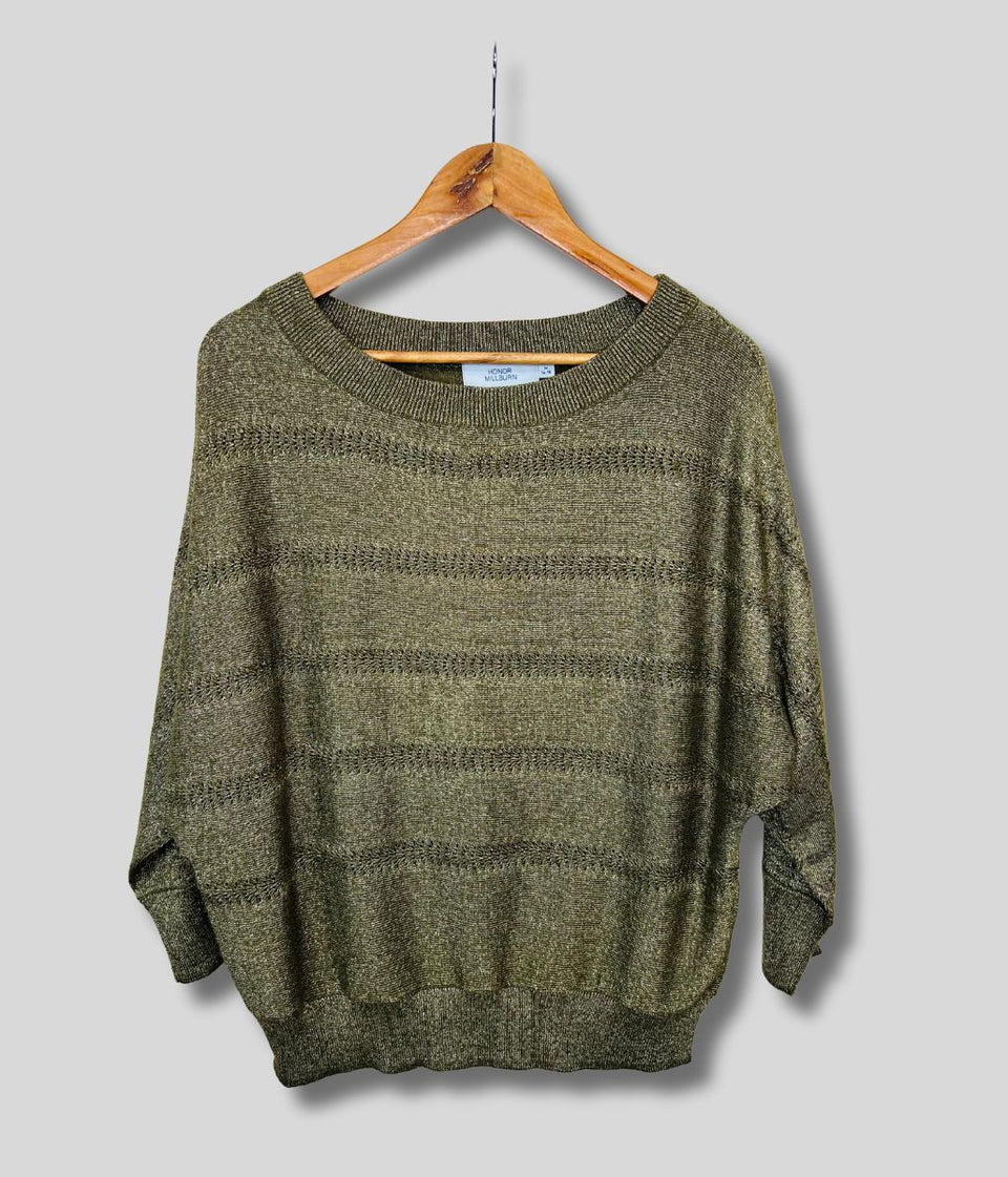 Gold Shimmer Batwing Jumper