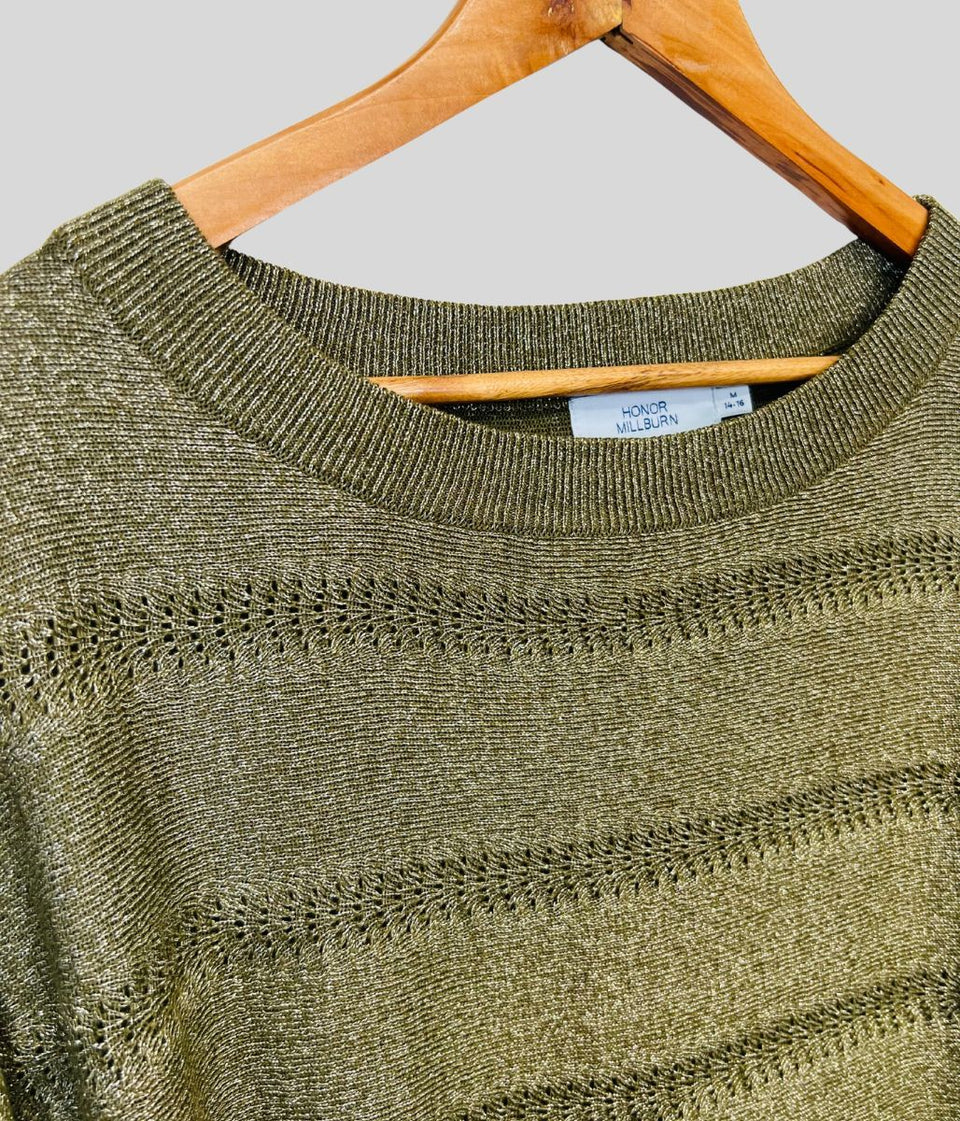 Gold Shimmer Batwing Jumper