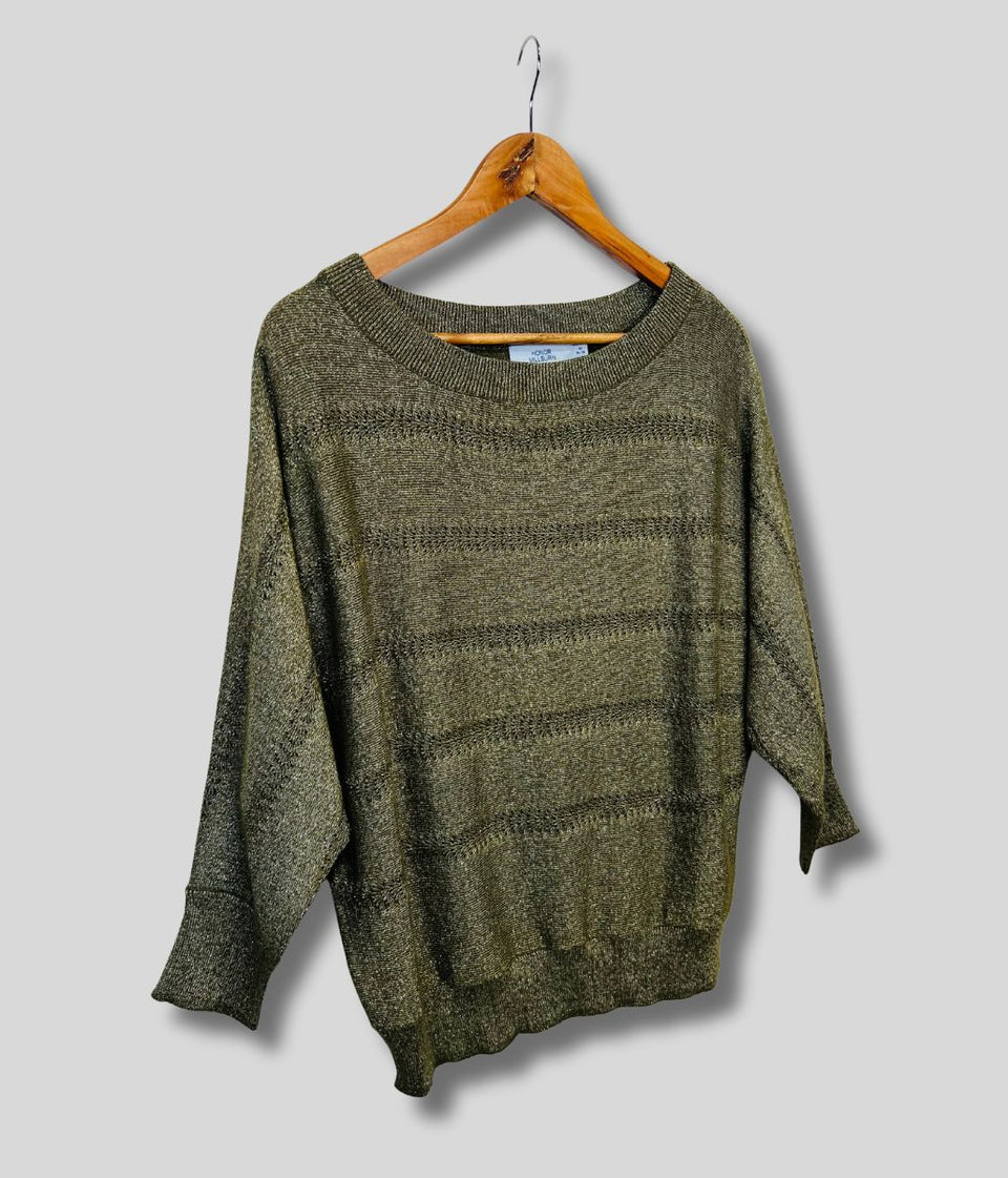 Gold Shimmer Batwing Jumper
