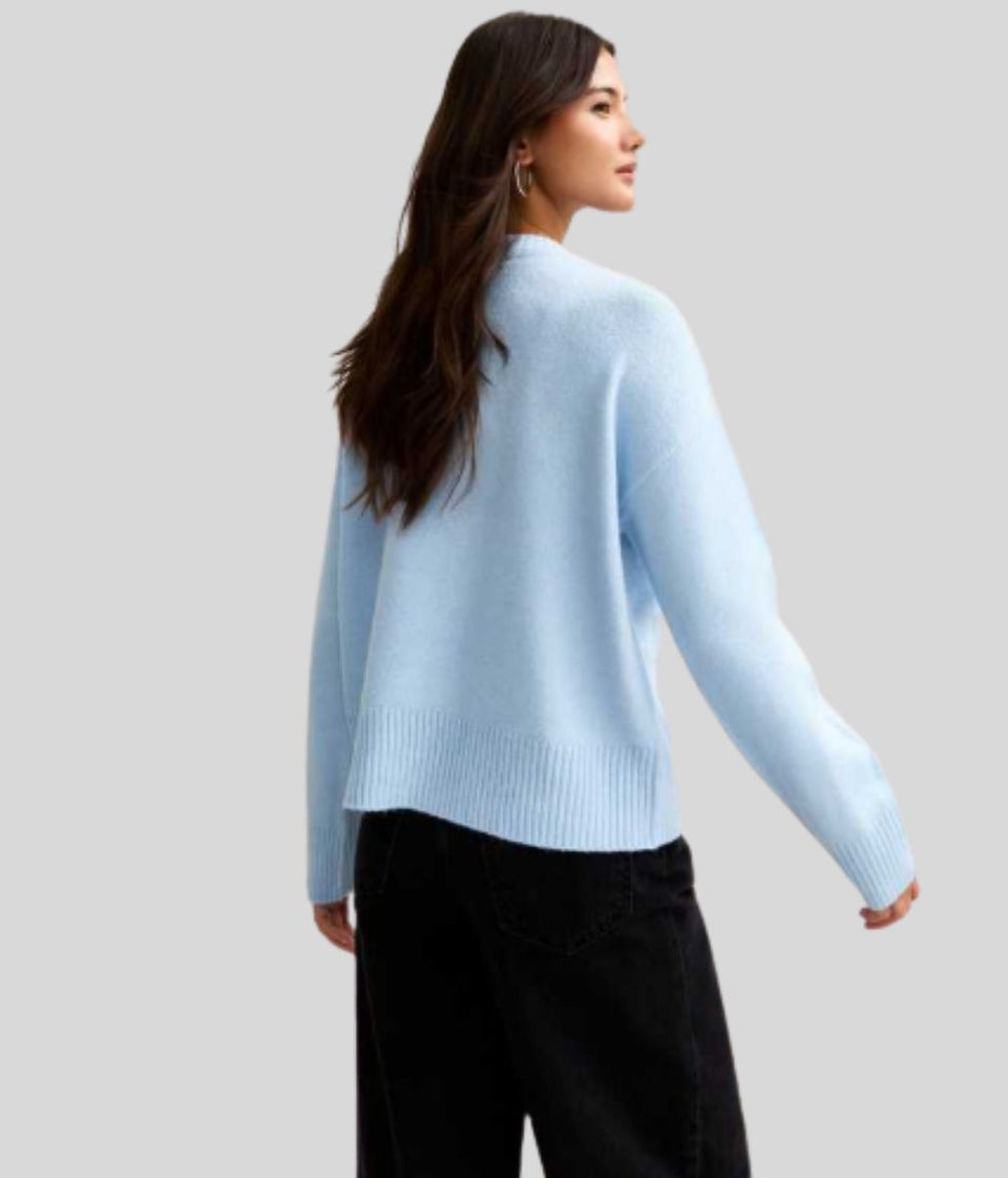 Blue Christmas Sequin Santa Baby Jumper