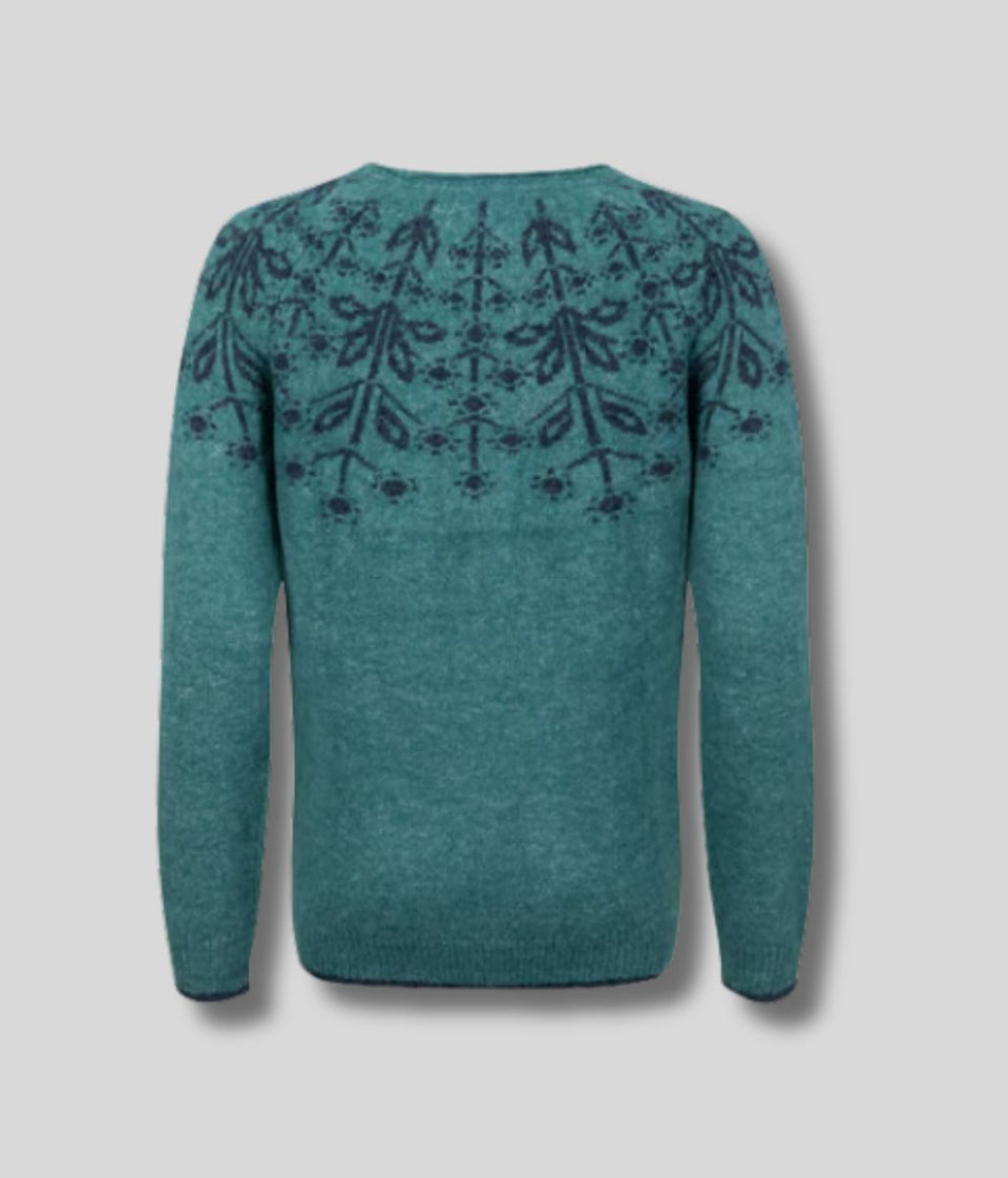 Deep Teal Miska Fairisle Jumper