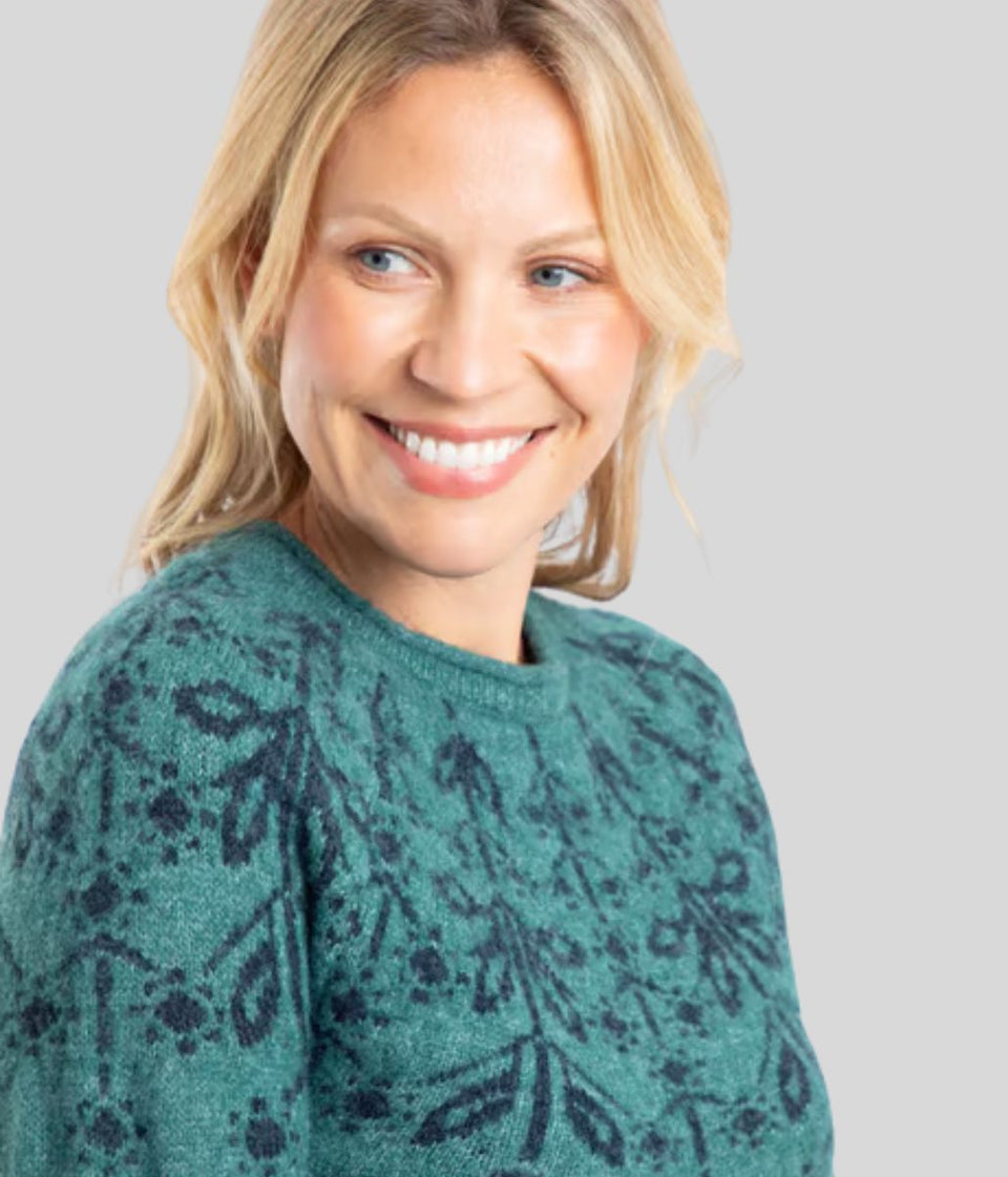 Deep Teal Miska Fairisle Jumper