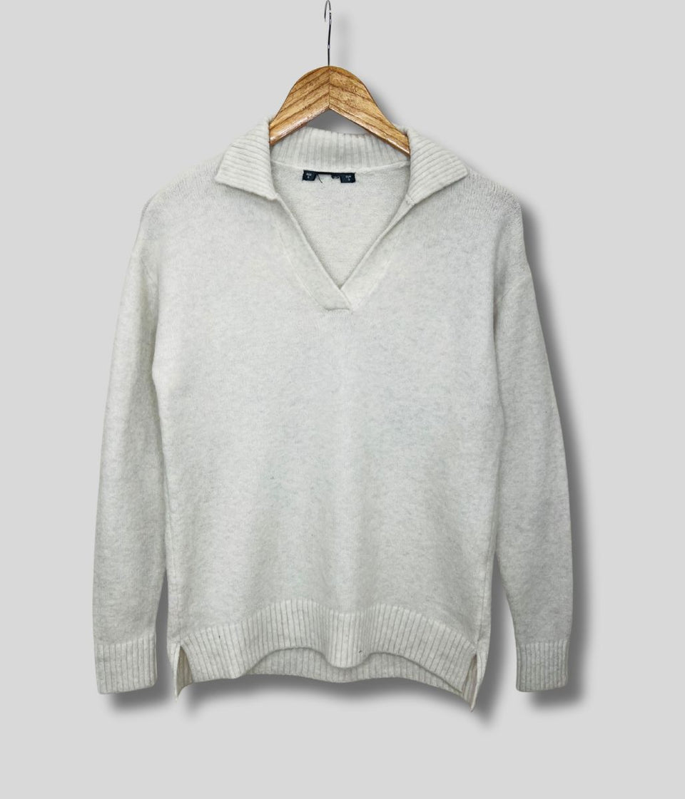 Ecru Collared Jumper