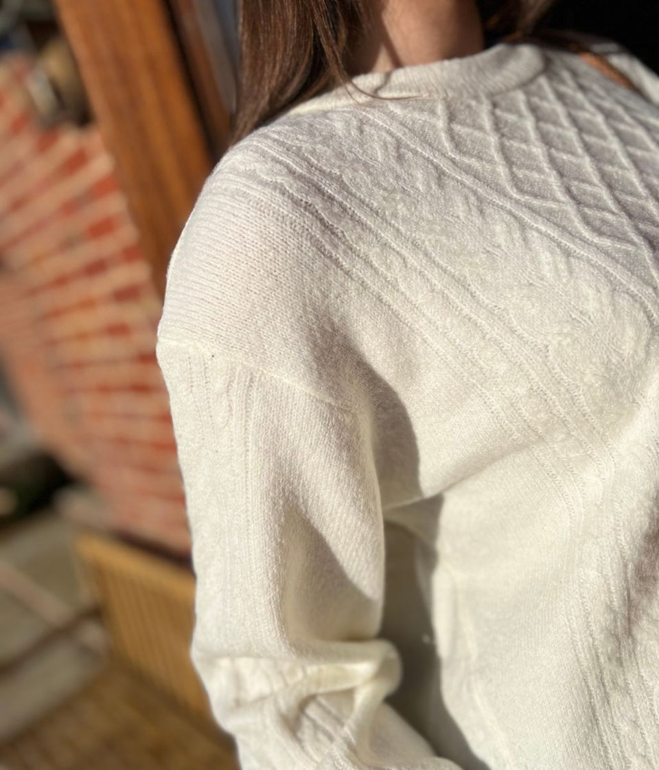 Ivory Soft Cable Knit Jumper
