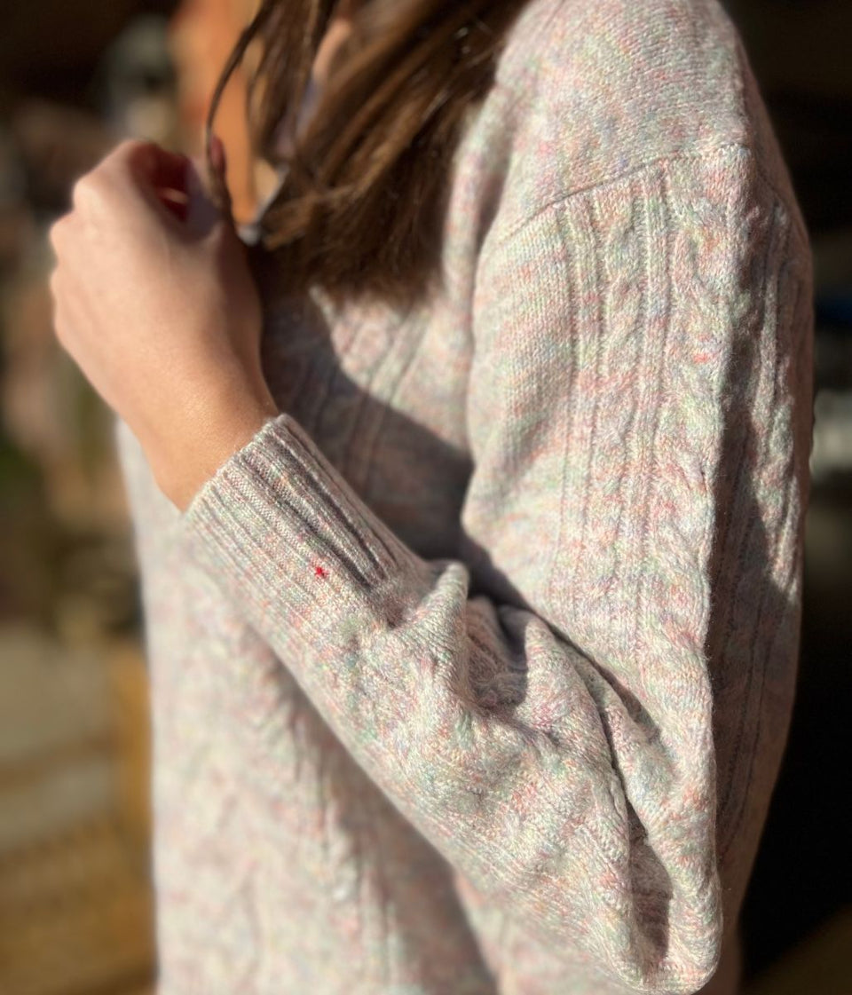 Mauve Soft Cable Knit Jumper