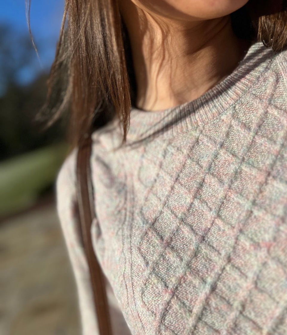 Mauve Soft Cable Knit Jumper