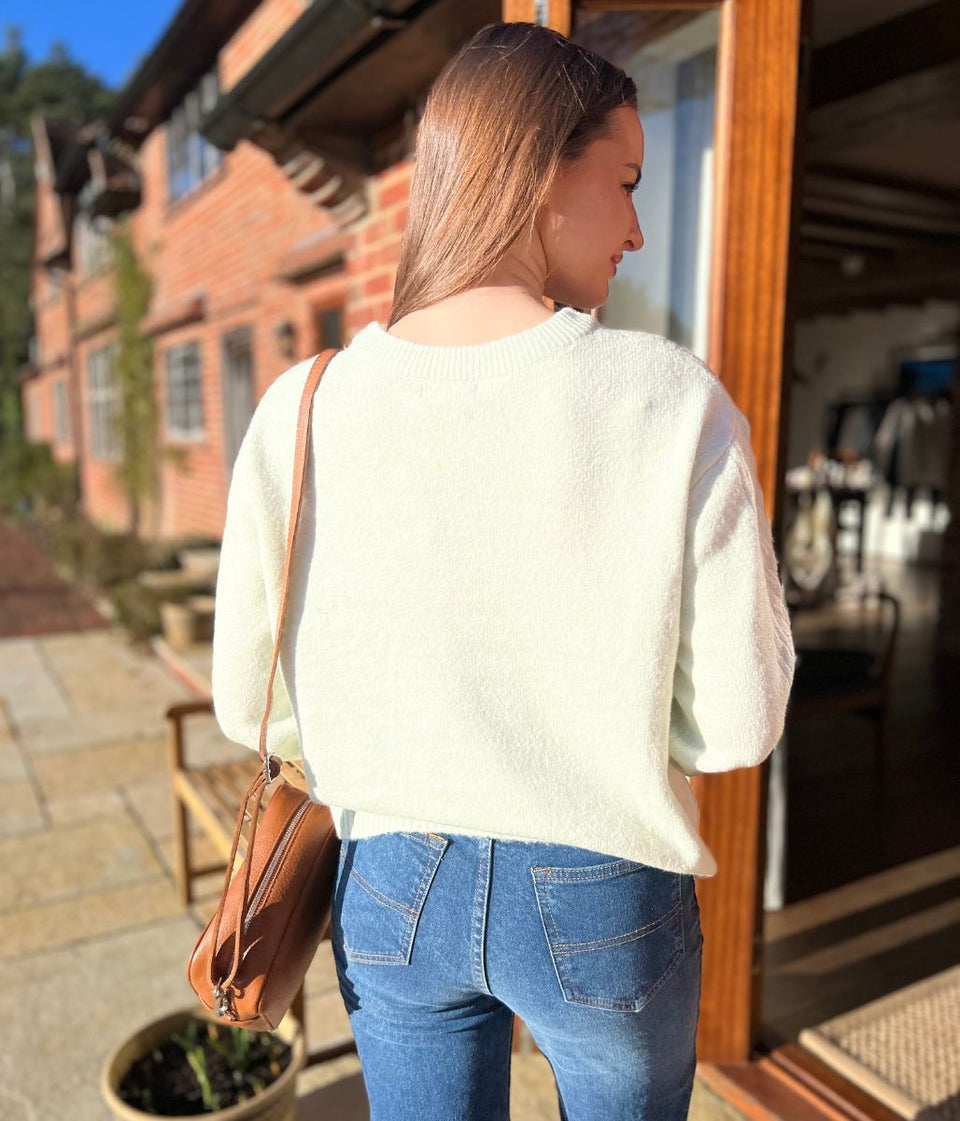 Pale Green Soft Cable Knit Jumper