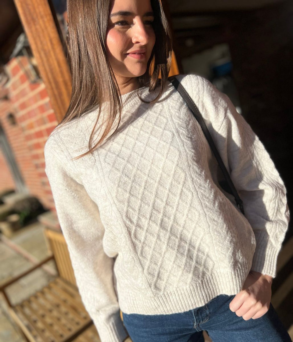 Natural Soft Cable Knit Jumper