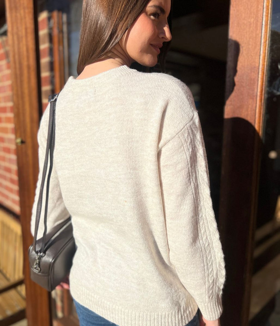 Natural Soft Cable Knit Jumper