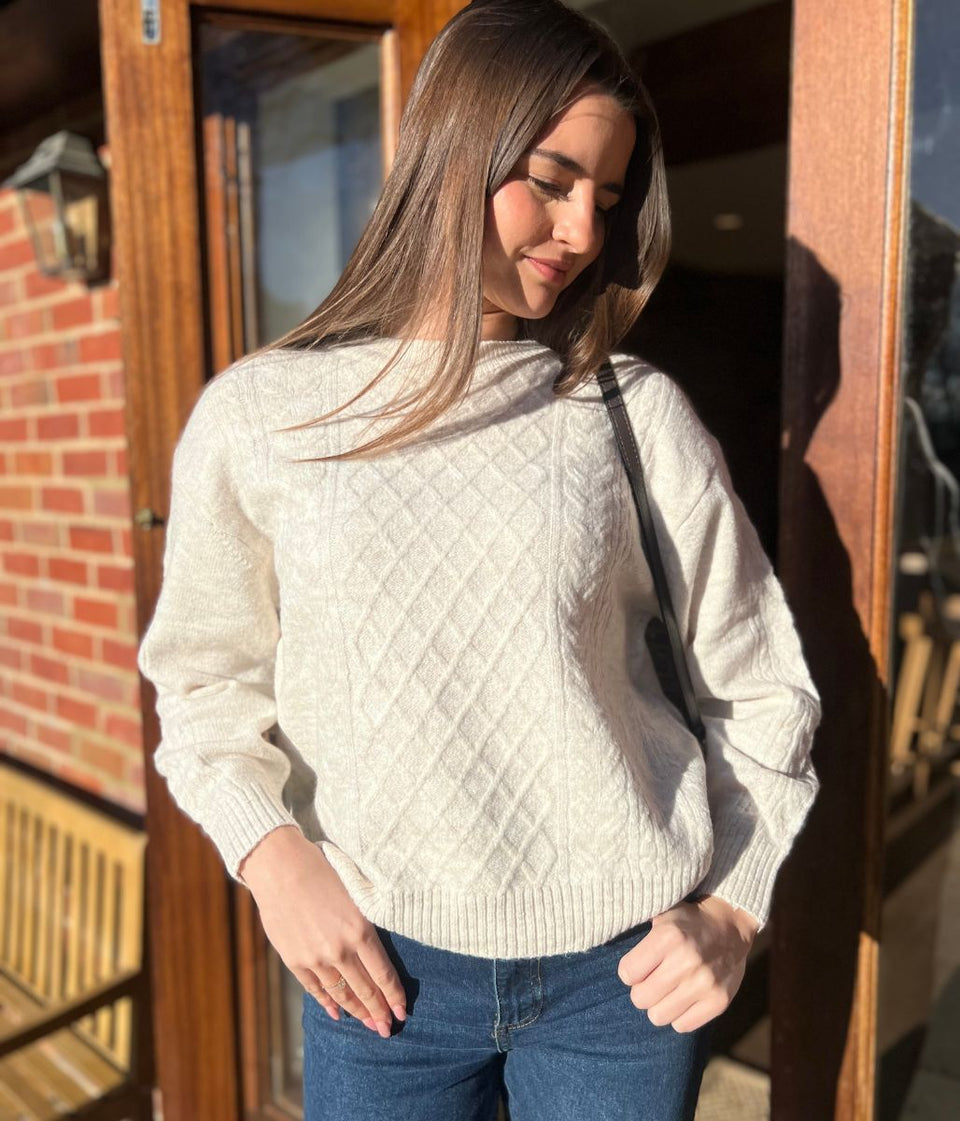 Natural Soft Cable Knit Jumper