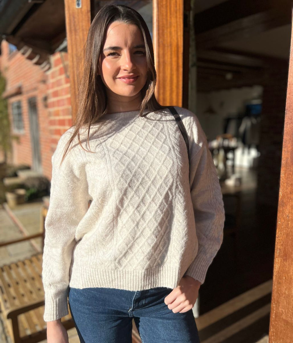 Natural Soft Cable Knit Jumper