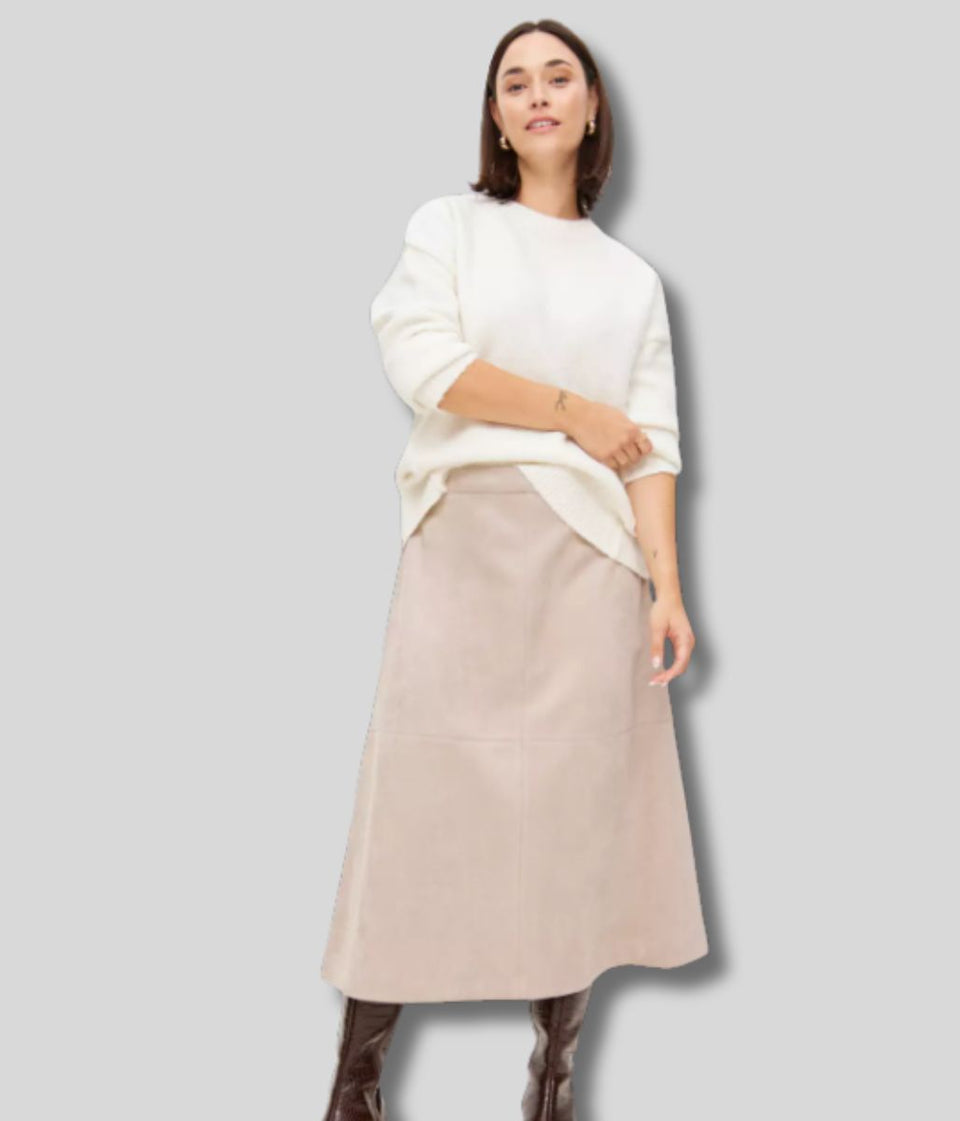 Cream Relaxed Crew Neck Jumper