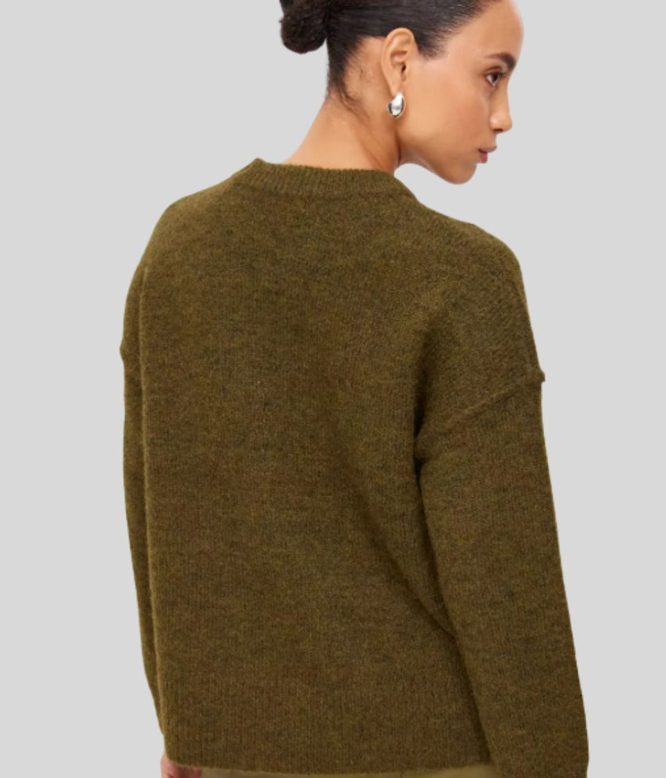 Khaki Relaxed Crew Neck Jumper