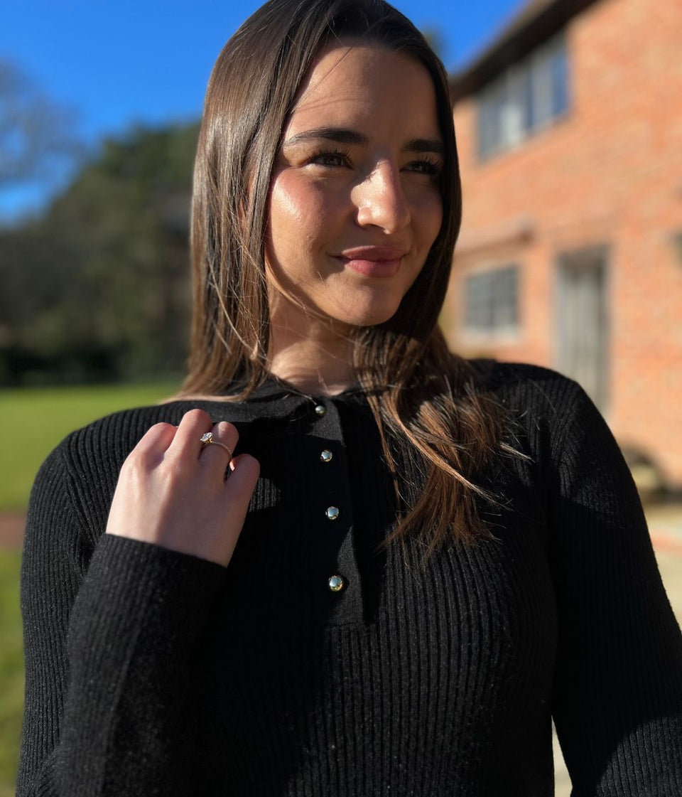 Black Collared Jumper