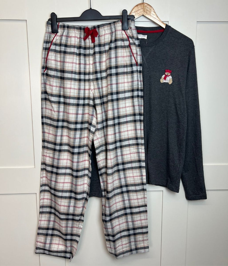 Mens Long Sleeved Spencer Bear Pyjamas