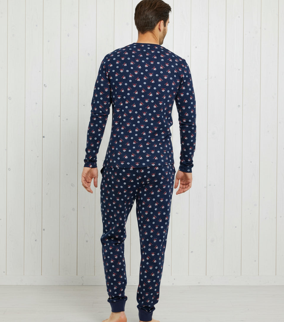Mens Festive Footie Print Pyjamas