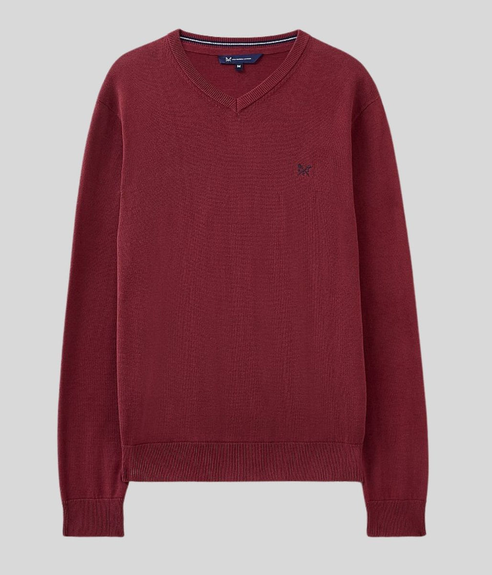 Burgundy Mens Cotton Logo Jumper