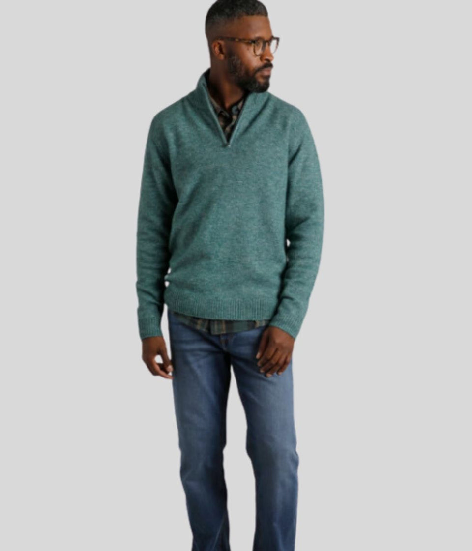 Green Men's Helmsdale 1/4 Zip Jumper