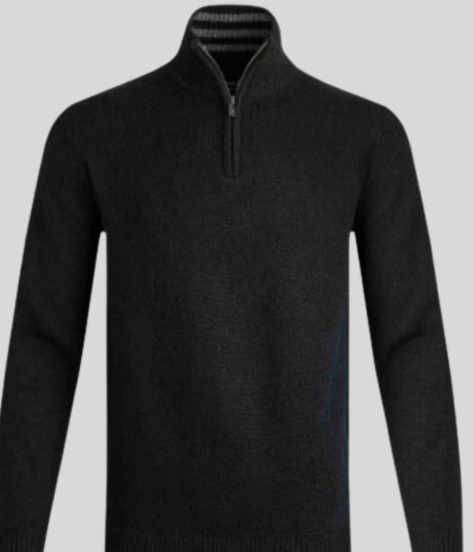 Black Men's Helmsdale 1/4 Zip Jumper