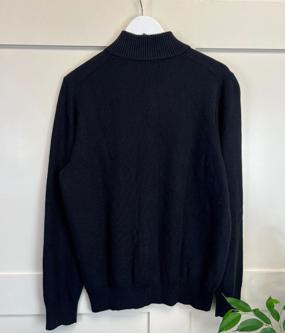 Black Mens 1/4 Zip Jumper