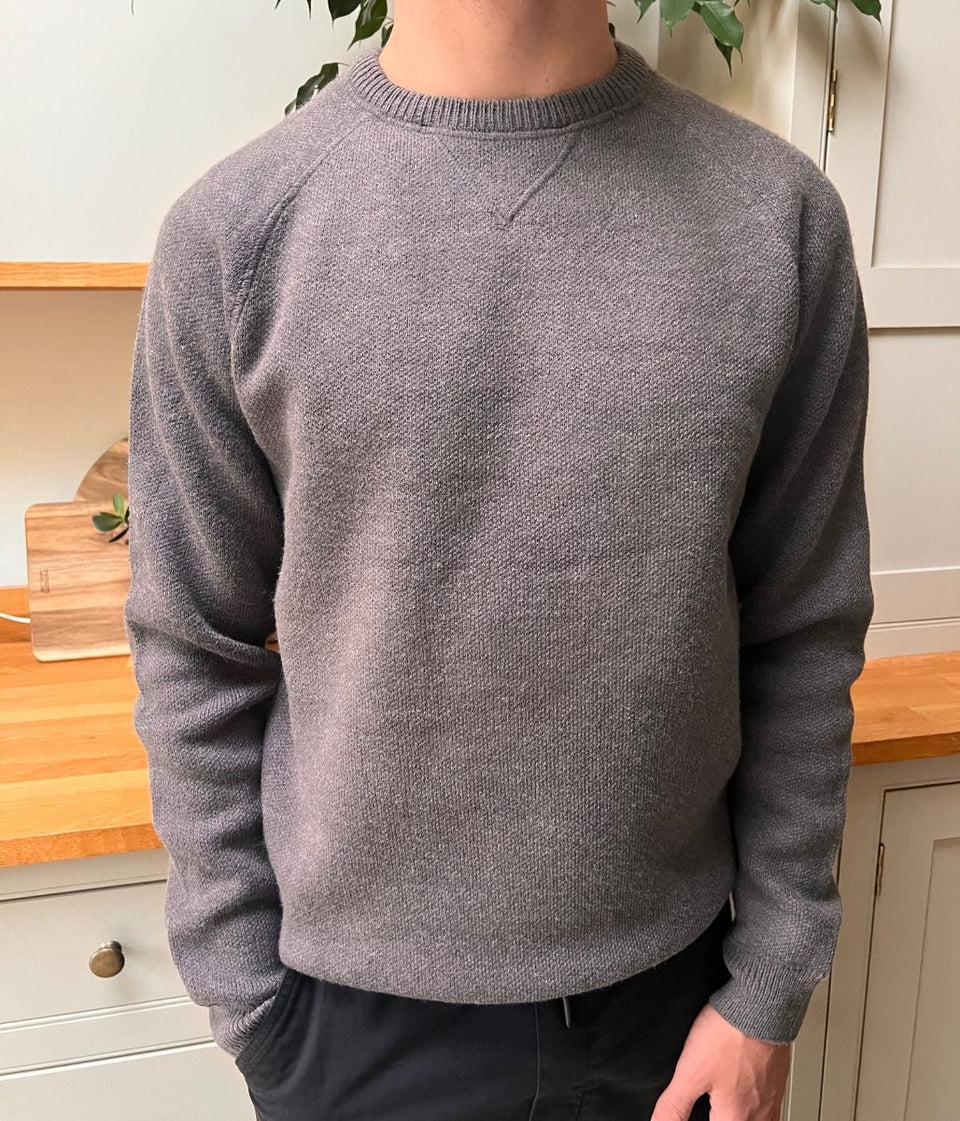 Grey Men's Wool Blend Jumper