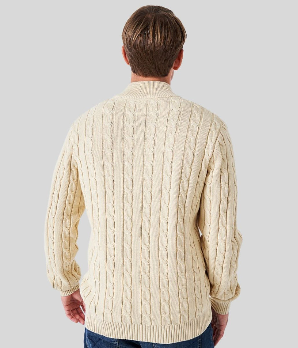 Sand Mens Oarsman Cotton Half Zip Jumper