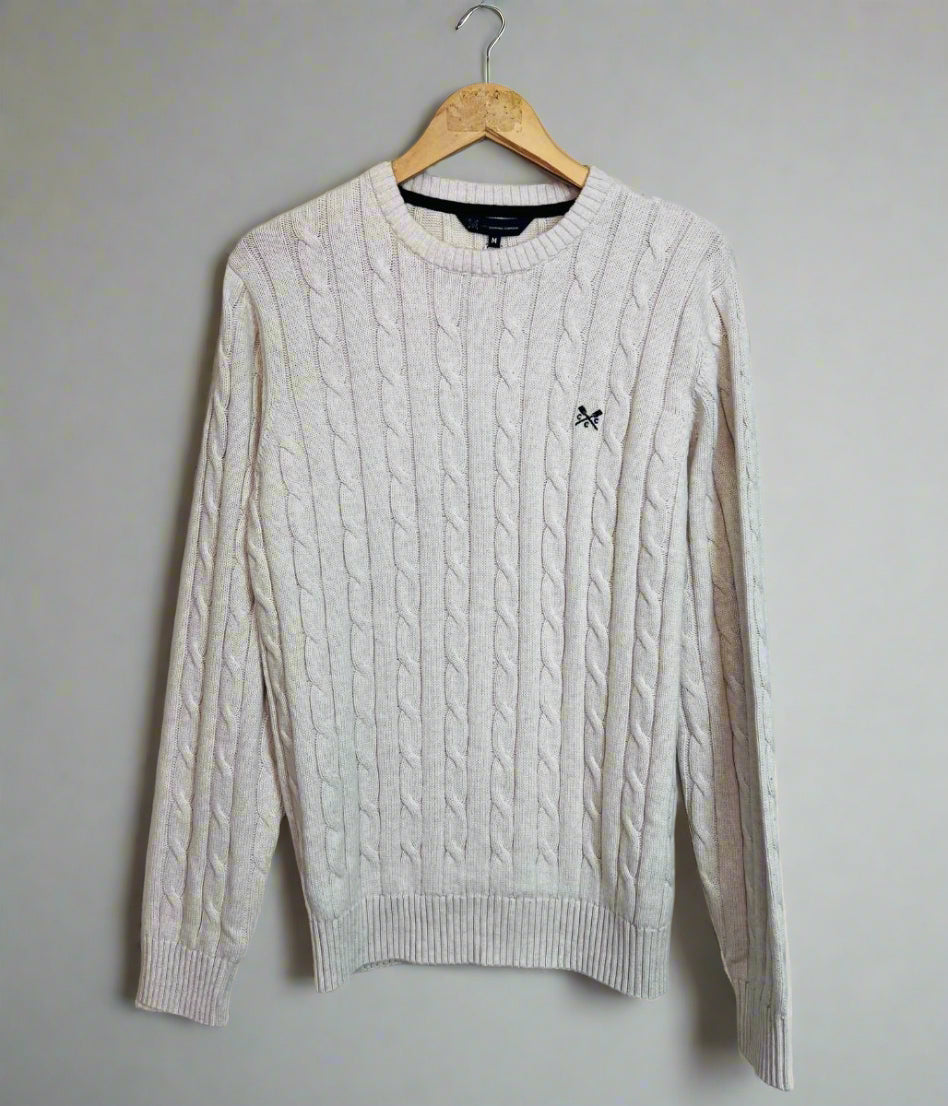 Ecru Mens Oarsman Cable Jumper